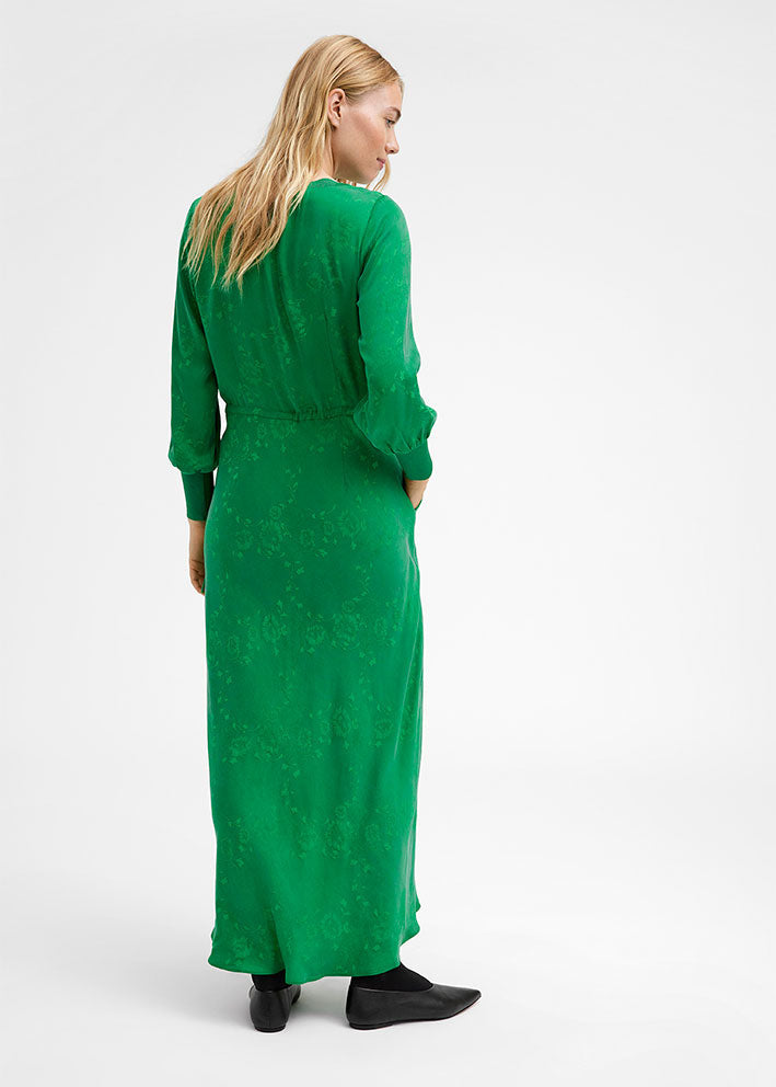 Gustav Britney Green Floral Maxi Dress From The Back