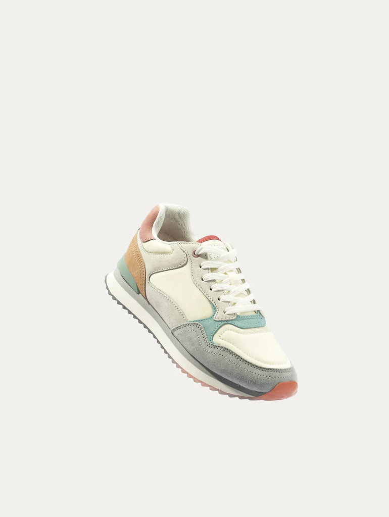 Hoff Rome Cream Multi Colour Block Trainers