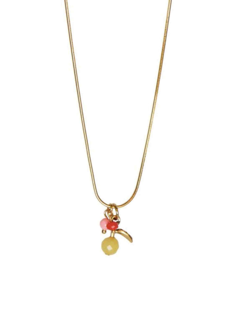 Hultquist Gold Summer Fruits Beaded Necklace