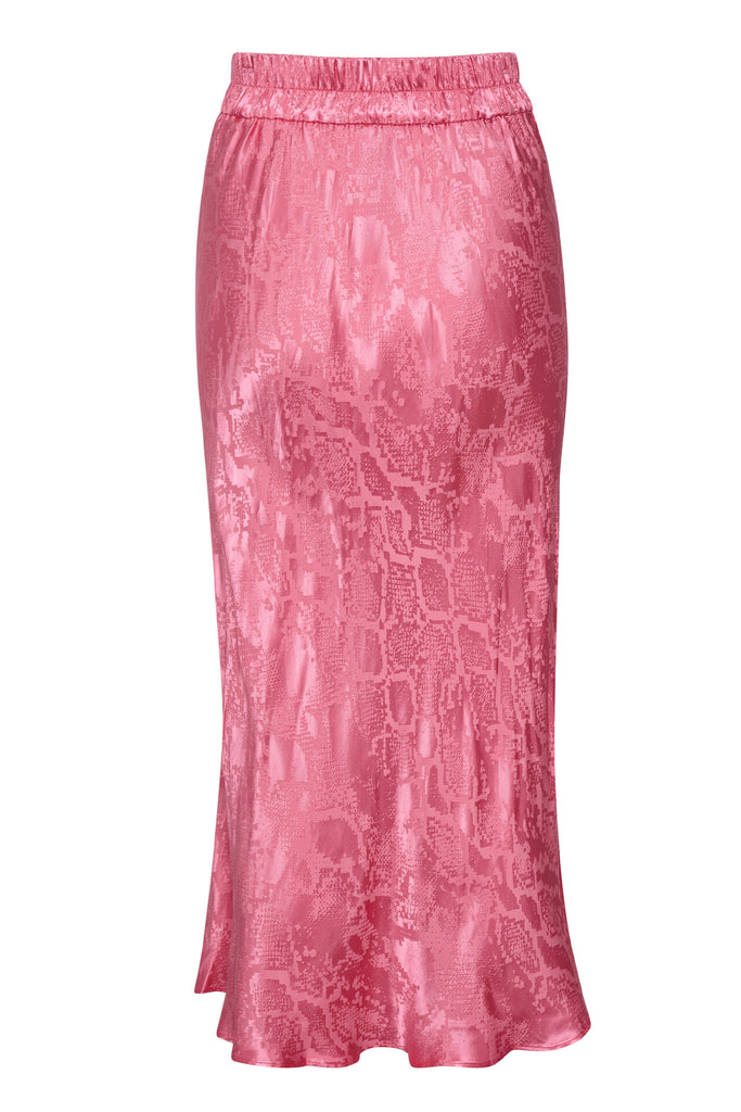 Inwear Dulean Pink Satin Animal Print Skirt