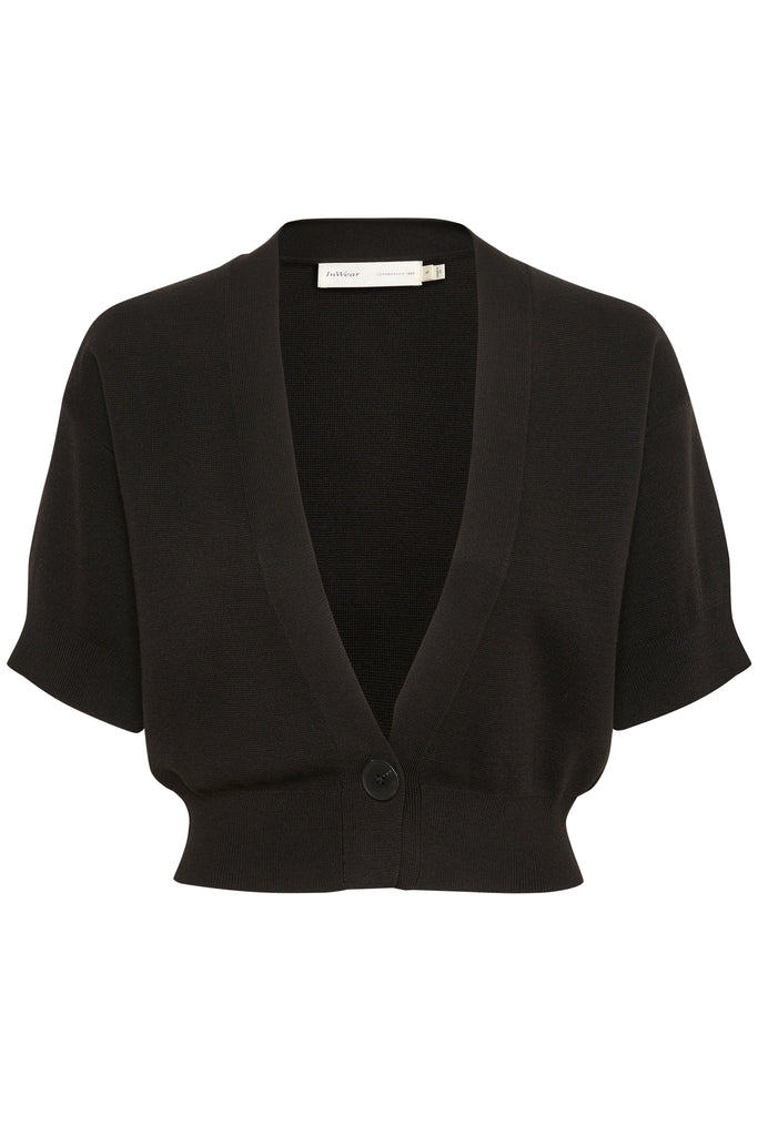 Inwear Kilo Black Knitted Short Sleeved Cardigan