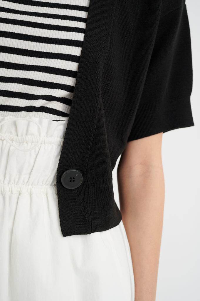 Inwear Kilo Short Sleeve Cropped Cardigan - Black