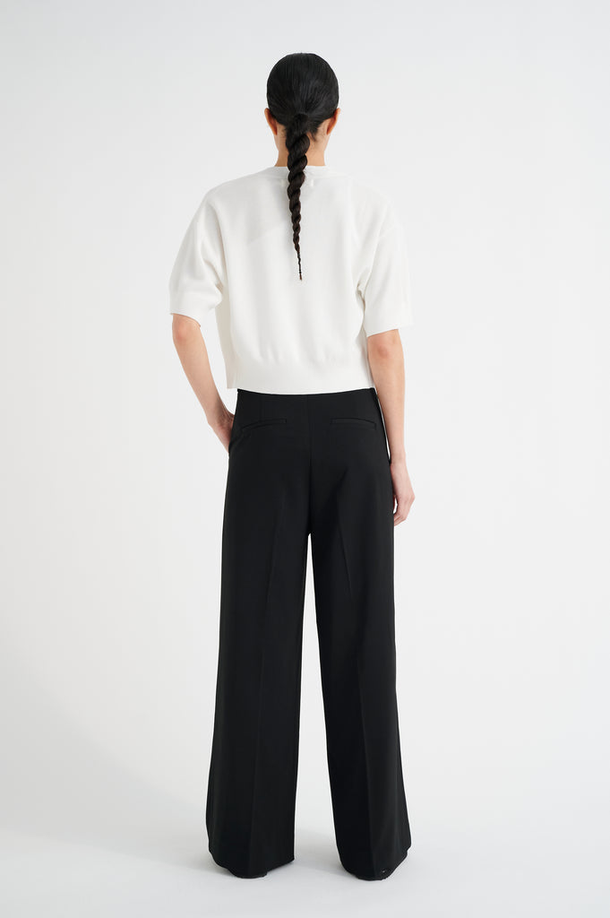 Inwear Kilo White Short Sleeve Cropped Cardigan - Back