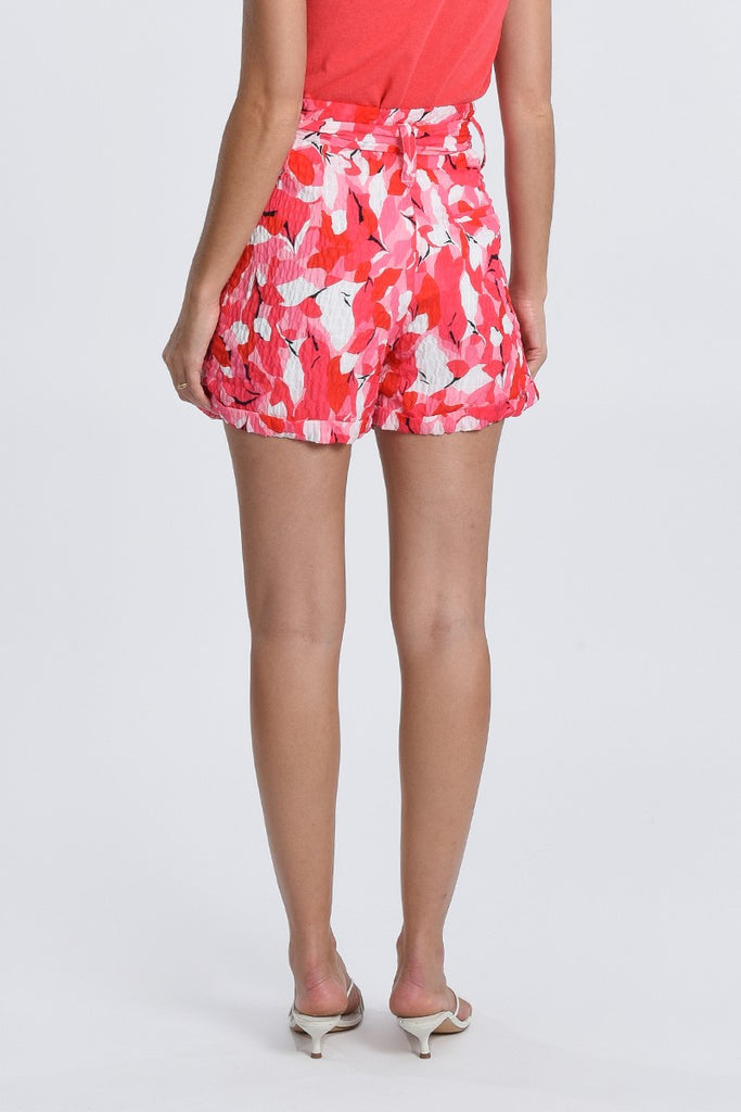 Molly Bracken Pink Louise High Waisted Crinkle Shorts From Back