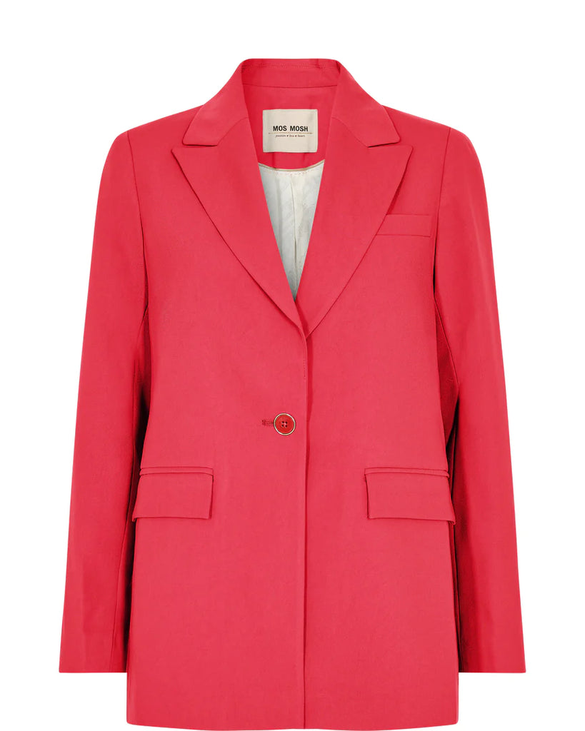 Mosmosh Bine Leia Boyfriend Blazer In Teaberry