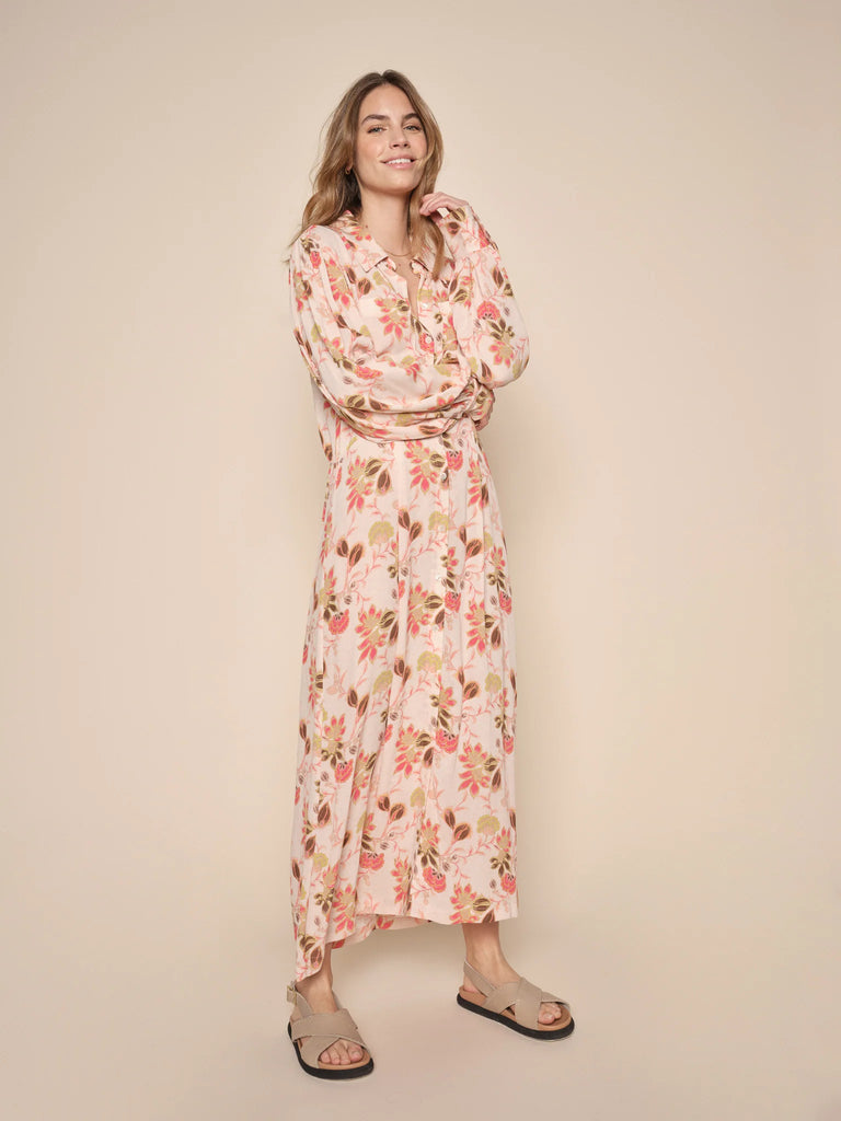 Mos Mosh Emmerson Fleur Balloon Sleeve Midi Dress