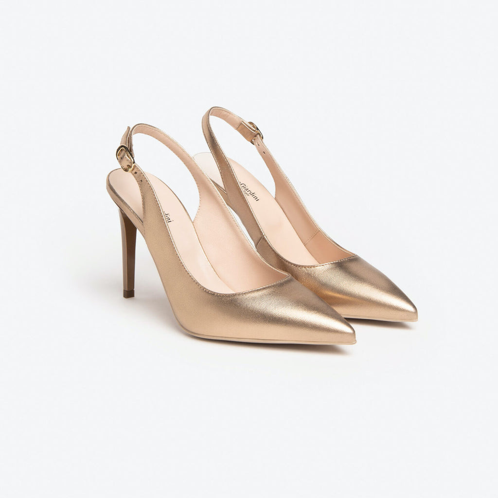 Nero Giardini Gold Sling Back Shoes