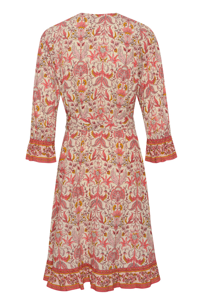 Part Two Saria Rose Retro Floral Print Wrap Dress From back