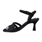 Paul Green Black Sparkly Strappy Sandals With Kitten Heel