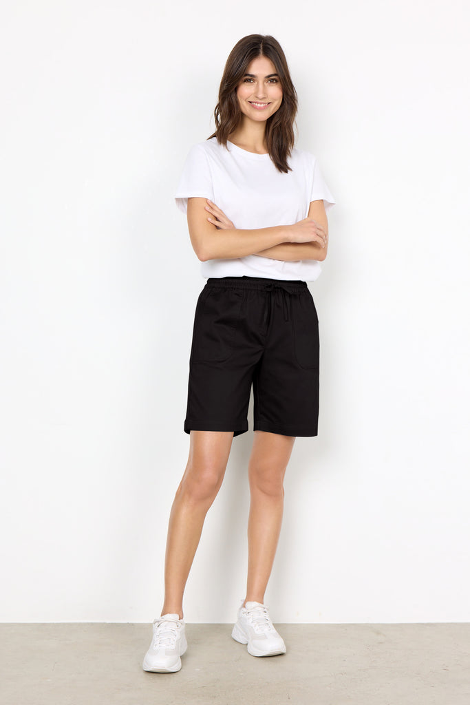 Soyaconcept Akila Casual Drawstring Shorts In Black